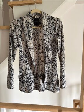 Dynamite Blue Speckled Open Blazer